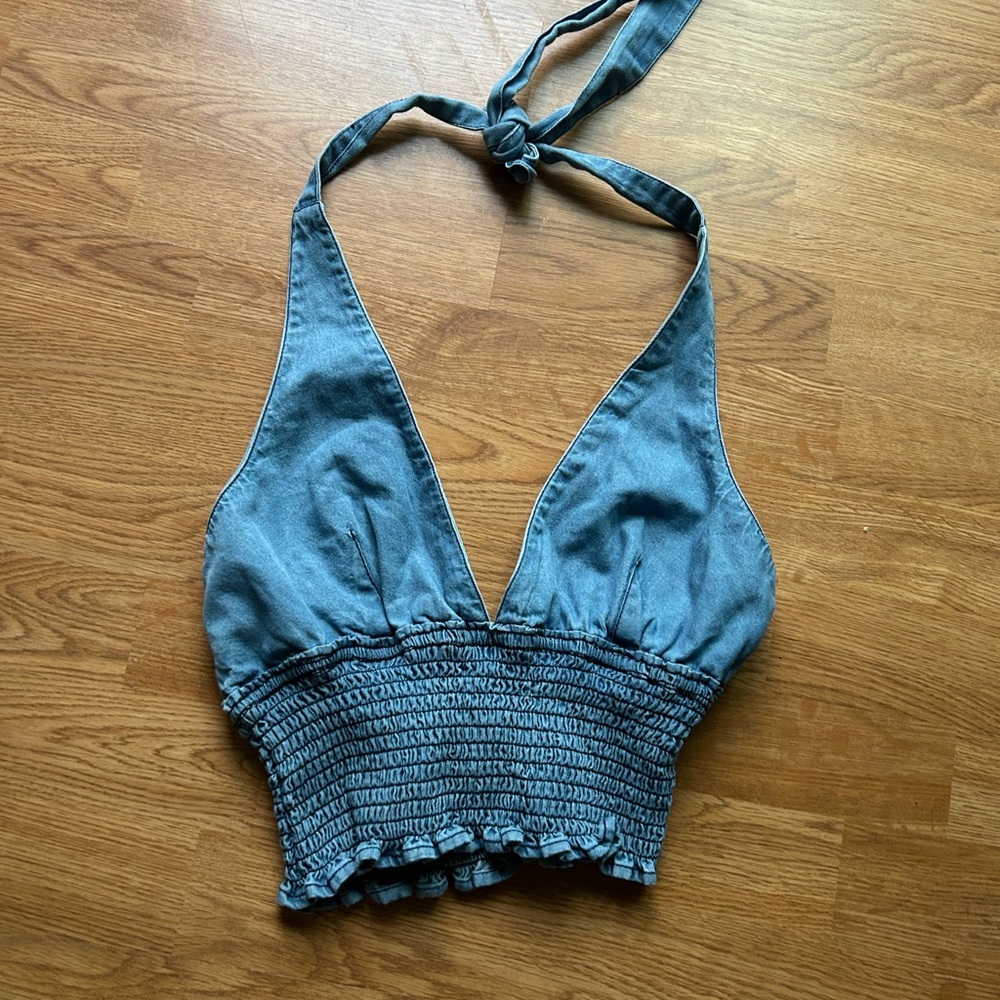 BDG Blue Halter Tank Top